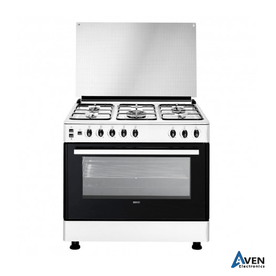 CUISINIÈRE 5 FEUX BEKO - BLANC - FULL OPTION - 90*60  - GG15-117CWY
