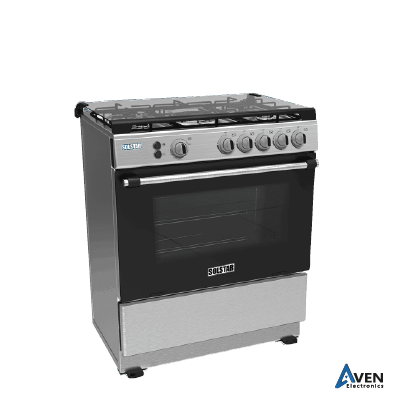 CUISINIERE SOLSTAR 5 FEUX FULL OPTION INOX/ NOIR