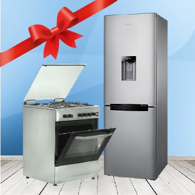 Pack Amy : REFRIGERATEUR COMBINE + CUISINIERE 50/50 OFFERT