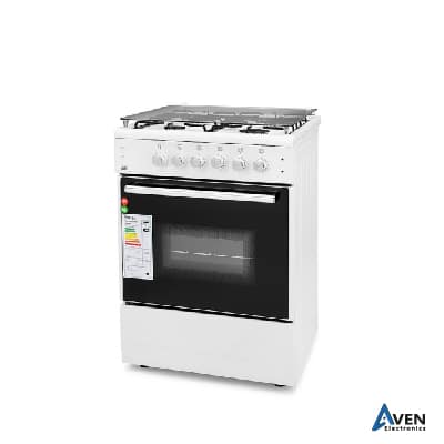 CUISINIÈRE 4 FEUX SOLSTAR - BLANC - 50*50 - 112GWHV