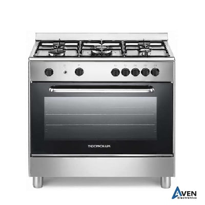 CUISINIERE TECNOLUX 5 FEUX 90X60 INOX