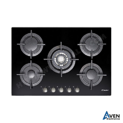 PLAQUE ENCASTRABLE 5 FEUX CANDY - NOIR - CVG 75