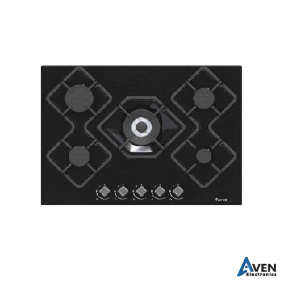 PLAQUE ENCASTRABLE - FERRE - 5 FEUX – NOIR – A Gaz