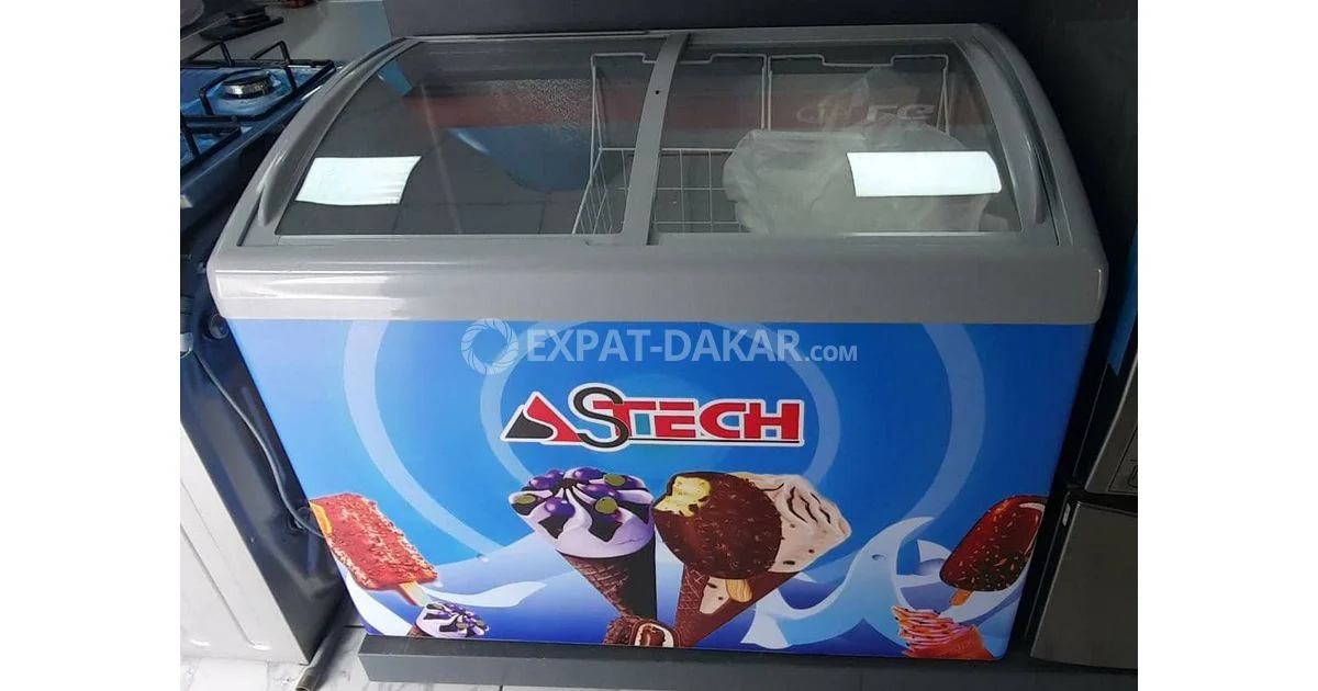 Congelateur- horizontal -ASTECH -FH 400 –vitrine- 400 litres - Silver