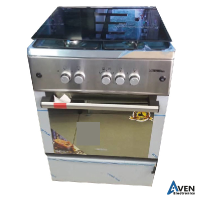 CUISINIERE TECNOLUX- 60X60-TEC 60-FULL OPTION-INOX-FOUR-GRILL-TOURNE BROCHE+THERMOSTAT+ALLUMAGE ELECTRIQUE