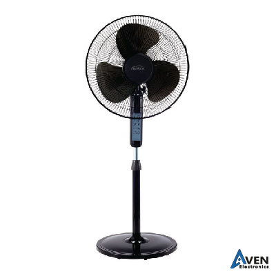 VENTILATEUR - CONTINENTAL - FS 45-1653R - NOIR - SUR PIED -  AVEC COMMANDE