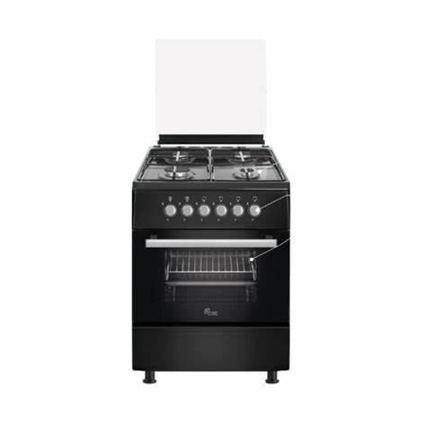 CUISINIERE A GAZ 4 FEUX CAC 60X60 NOIR