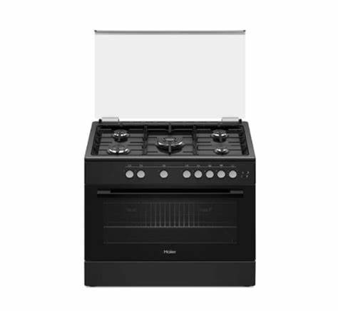 CUISINIERE A GAZ HAIER 5 FEUX 90X60 - NOIR- HCR 6050GB