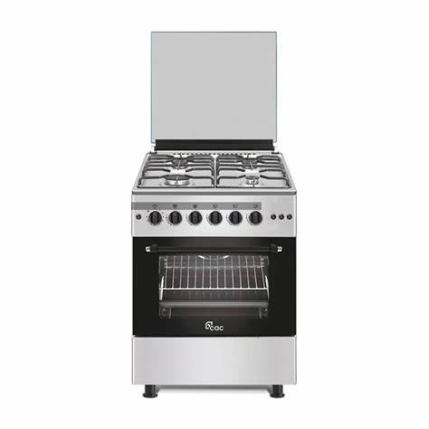 CUISINIERE A GAZ 4 FEUX CAC 60X60 INOX