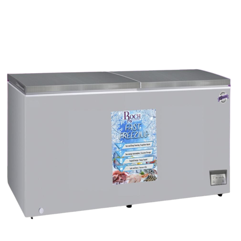 CONGELATEUR HORIZONTAL ROCH RCF 600 G - 600L -SILVER -TROPICALISEE - A+