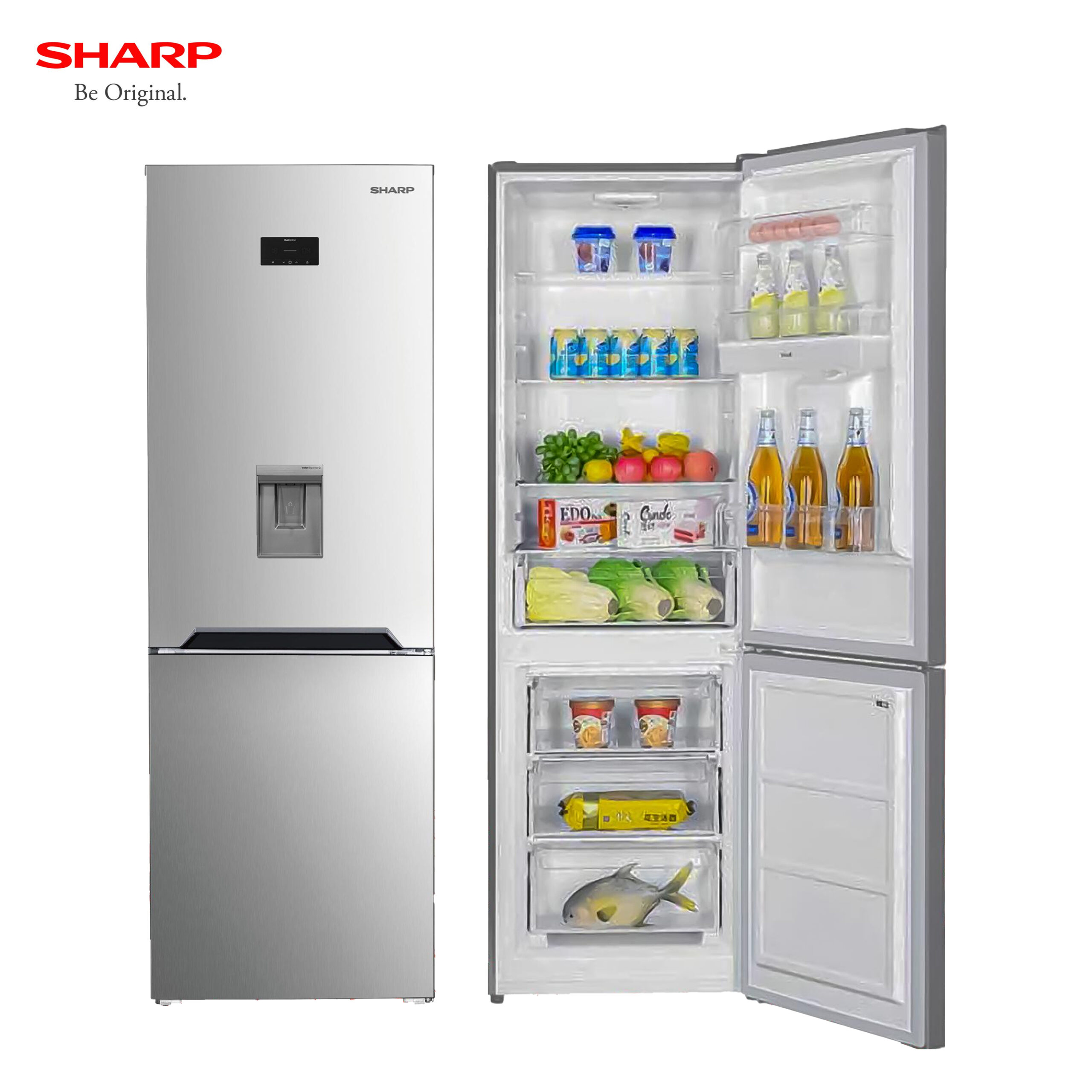 REFRIGERATEUR SHARP COMBINE 3TIROIRS GRIS SJBG415