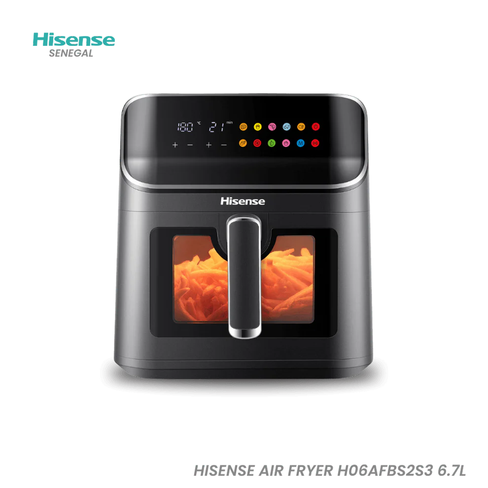 AIR FRYER HISENSE 6.7LITRES FENETRE VISIBLE NOIR HO6AFBS2S3