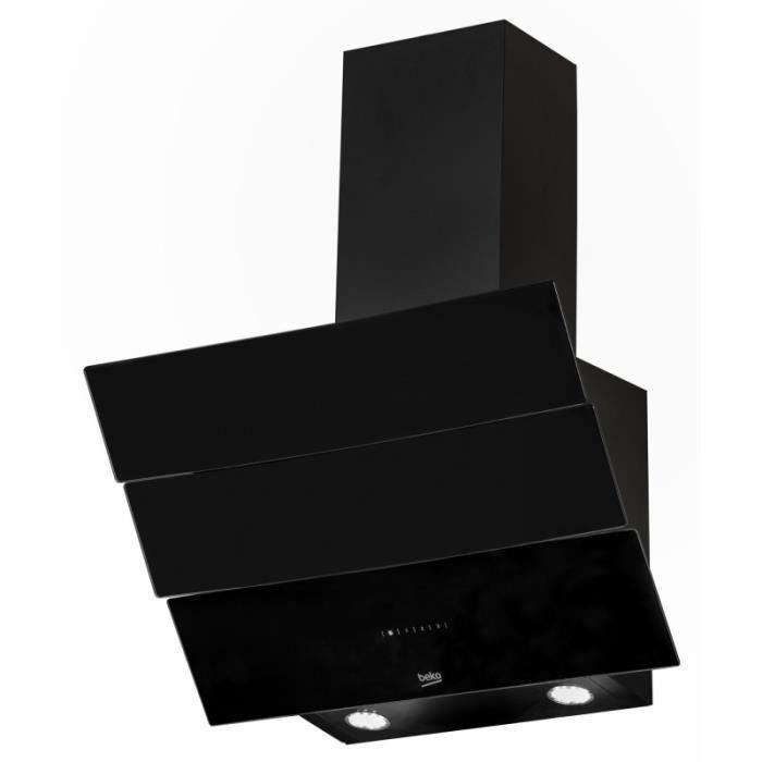 HOTTE DE CUISINE BEKO ASPIRANT DECORANT 60/60 NOIR INCLINE HCA62640BE