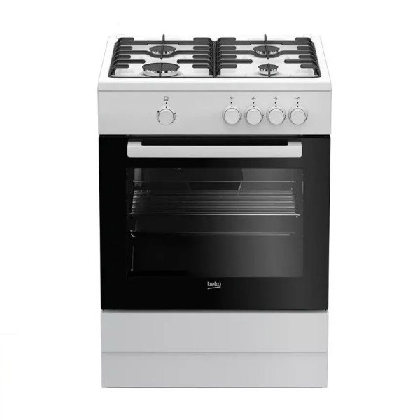 CUISINIERE BEKO 4 FEUX 60/60A GAZ SYLVER INOX FSG62000GS