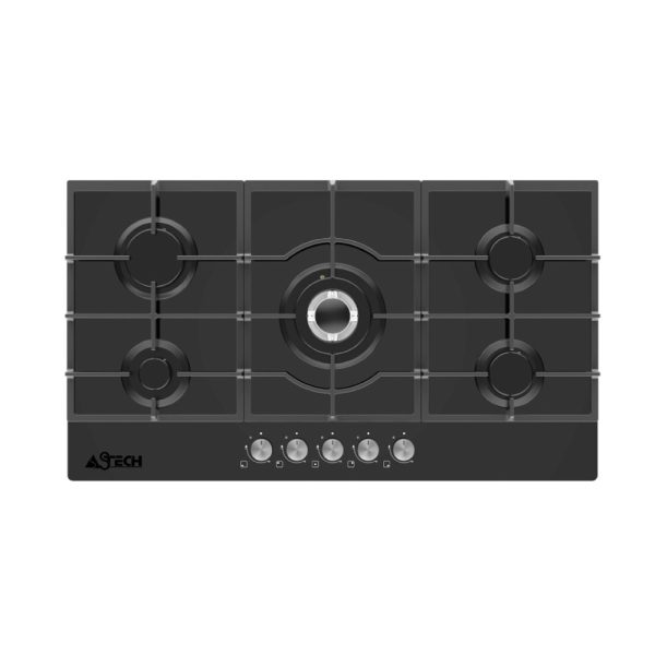 PLAQUE DE CUISSON ASTECH 5FEUX 90X60 A GAZ PL91GZ90NO