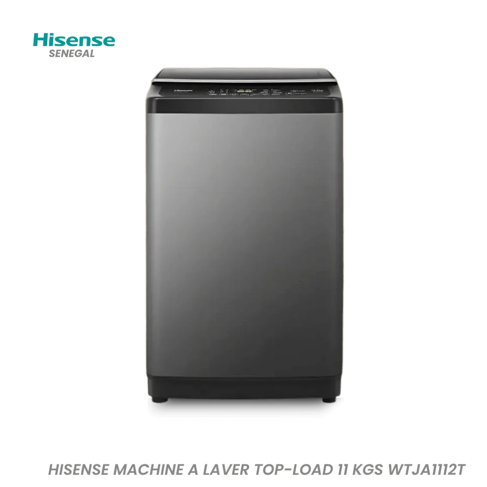 MACHINE A LAVER HISENSE 11KG TOP LOAD GRIS WTJA1112T
