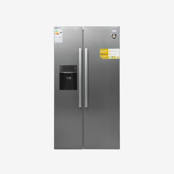 REFRIGERATEUR ELACTRON SIDE BY SIDE 2PORTES AVEC DISTRIBUTEUR EAU INOX EL55SBSX