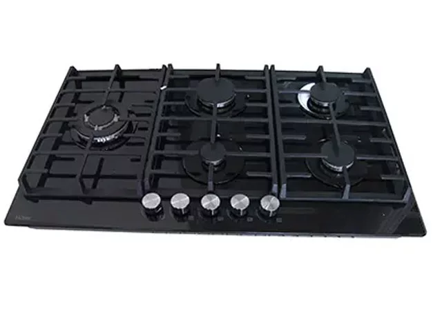 PLAQUE HAIER ENCASTRABLE 5FEUX 90X60 A GAZ NOIR HOB790B