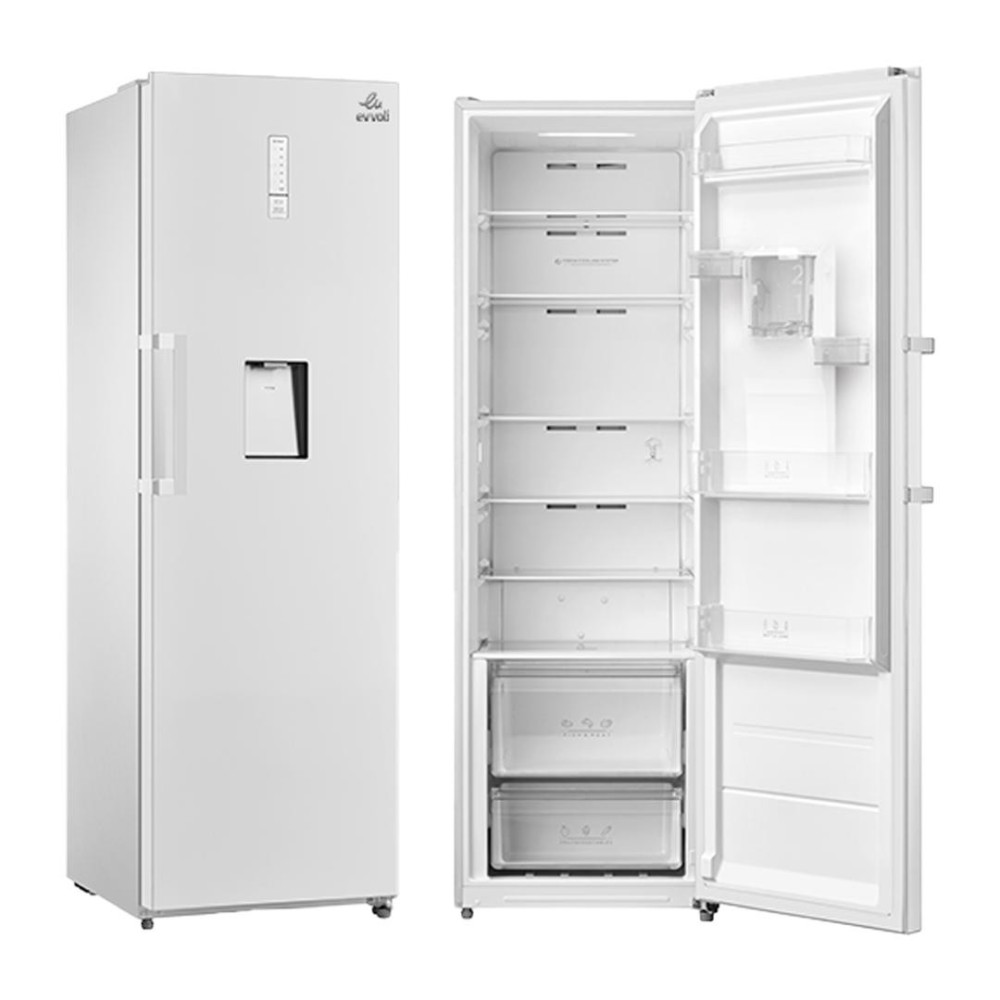 REFRIGERATEUR EVVOLI 1PORTE 390LITRES AVEC FONTAINE NOFROST GRIS EVRFMU390LS