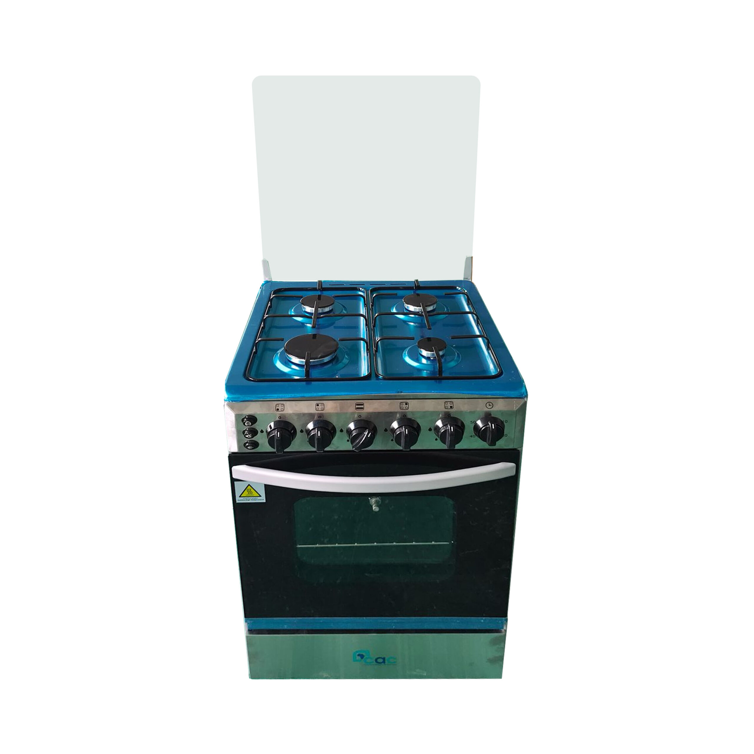 CUISINIERE CAC 4FEUX 50X50 FULL OPTION INOX CAC50F