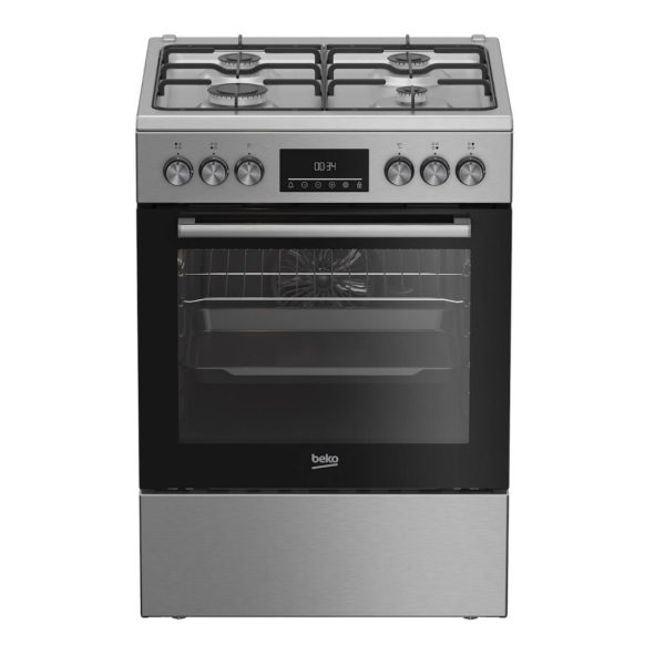 CUISINIERE BEKO 4 FEUX 60/60 A GAZ INOX FBE62320XDL