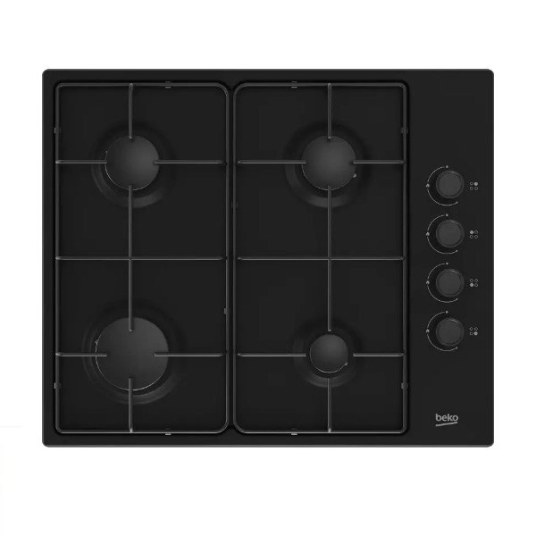 PLAQUE BEKO ENCASTRABLE 60X60 A GAZ NOIR HIGG64123SBL