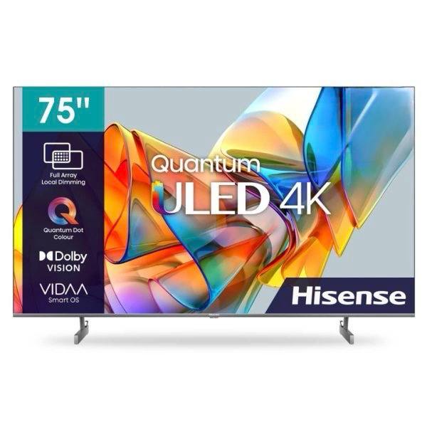 TELEVISEUR HISENSE 75'' SMART VIDAA ULED QUANTUM DOT 4K 75U7H