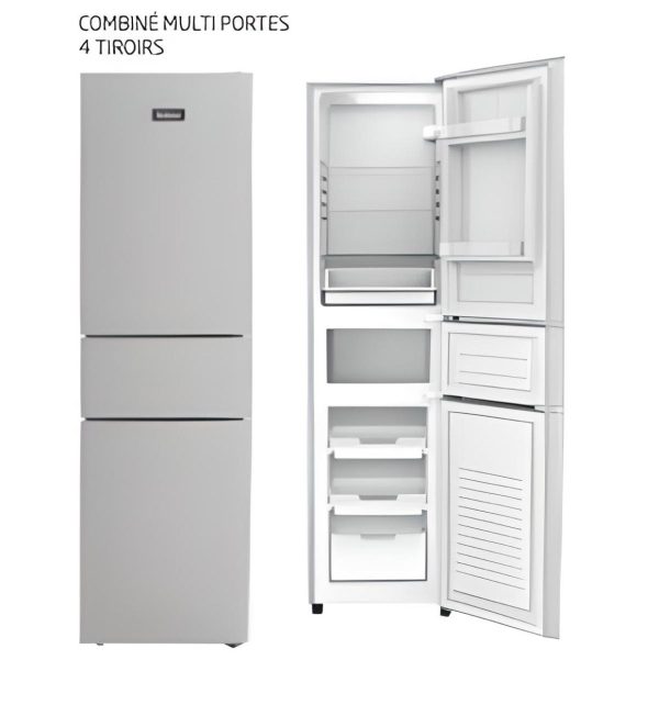 REFRIGERATEUR COMBINE ENDURO 4TIROIRS  246LITRES GRIS RORMP246X