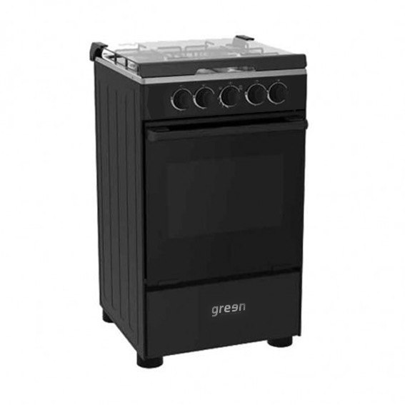 CUISINIERE GREEN 4 FEUX 50X50 A GAZ NOIR GN50N