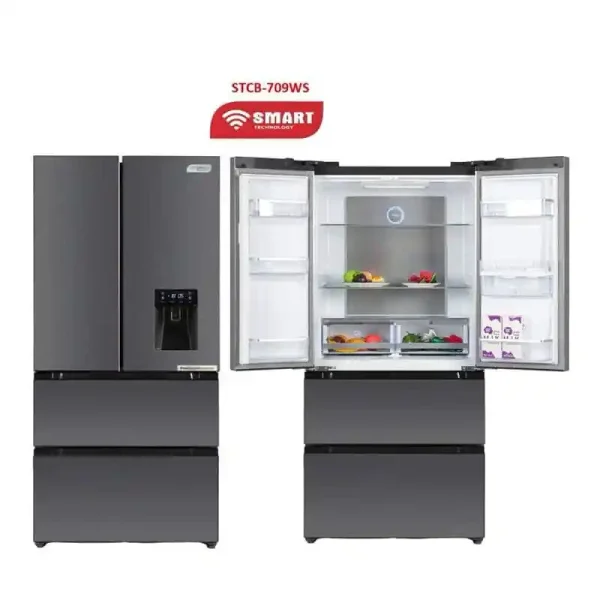 REFRIGERATEUR SMART TECHNOLOGY SIDE BY SIDE 2TIRORIS + FONTAINE INVERTER STCB709WS